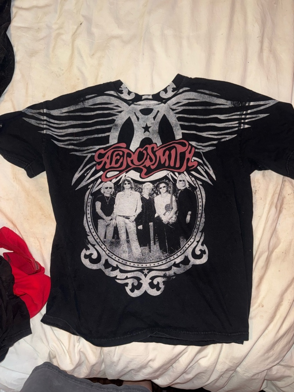 Aerosmith Women's Black Graphic Short Sleeve Tee